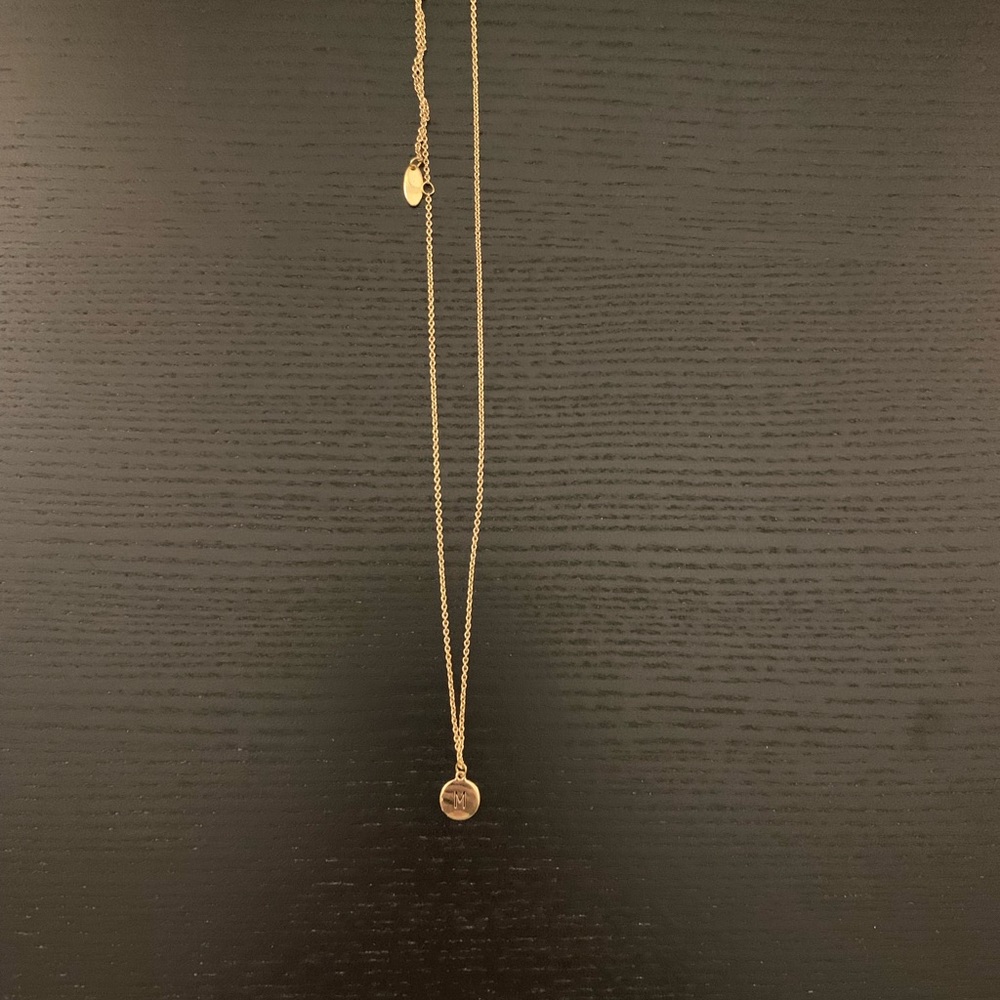 “M” initial necklace. - Picture 2 of 2